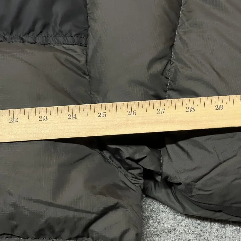 The North Face Jacket Mens 2XL Gray Down Puffer Hooded Full Zip Outdoor 700 A187